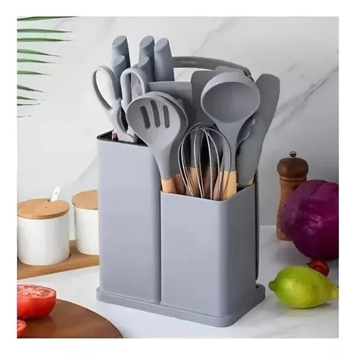 Set de Utensilios de Cocina En Silicona - 18 Piezas