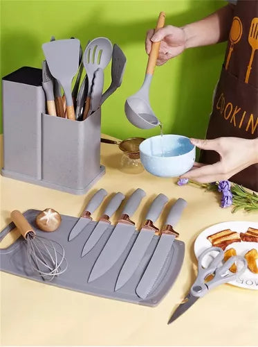 Set de Utensilios de Cocina En Silicona - 18 Piezas